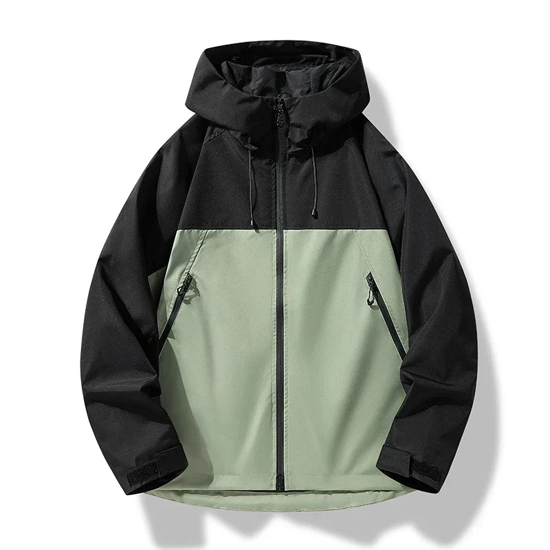 Men's Hooded Rain Jacket – Lightweight Water-Resistant