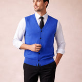 Men's Button Down Knit Sweater Vest | Sophisticated Layering Essential