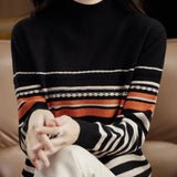 Women's Wool Blend Striped Sweater | Cozy Comfort Meets Classic Style