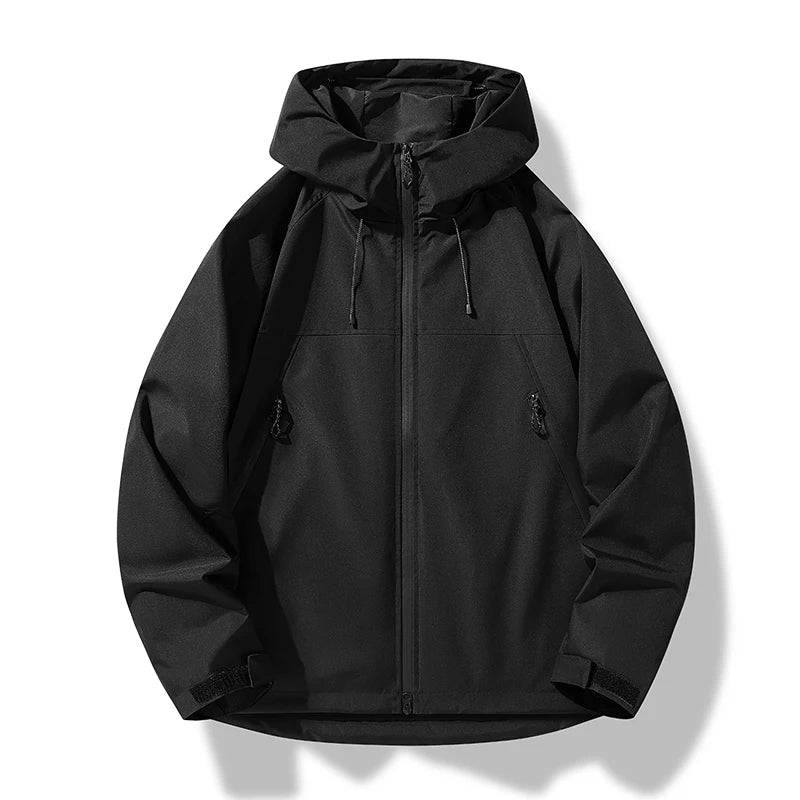 Men's Hooded Rain Jacket – Lightweight Water-Resistant
