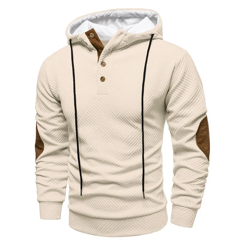 Men's Hooded Sweater – Button Front Knit for Layering