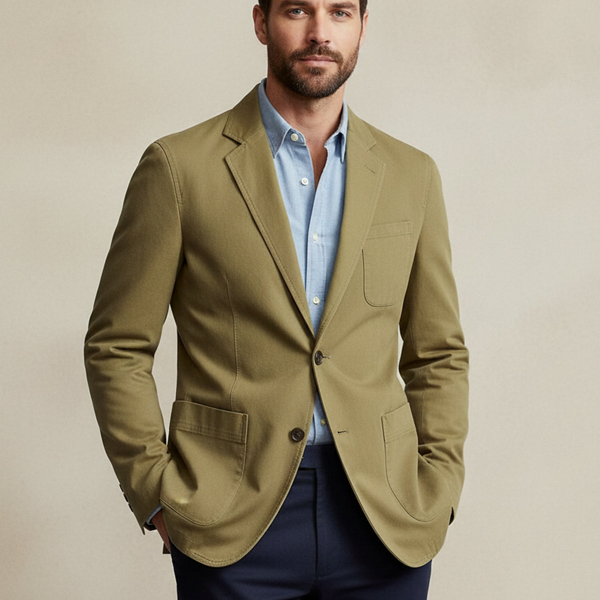Men's Cotton Windbreaker Blazer | Versatile Style, All-Season Comfort