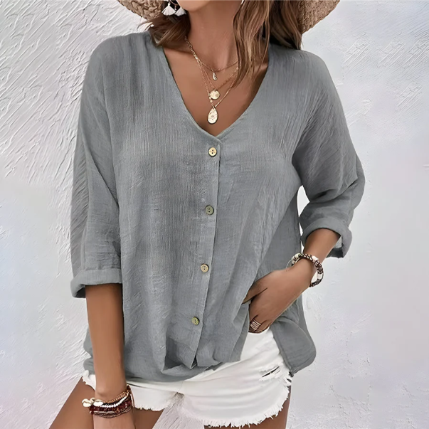 Women's Button-Up Blouse | Relaxed Elegance for Every Occasion