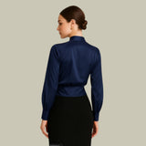 Satin Wrap Front Blouse | Flattering Silhouette, Timeless Elegance