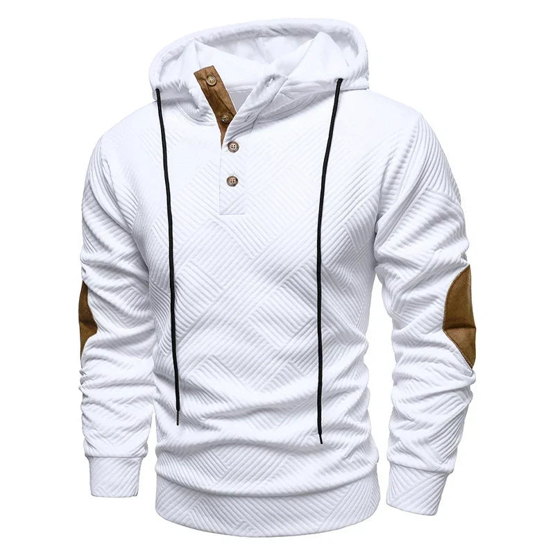Men's Hooded Sweater – Button Front Knit for Layering