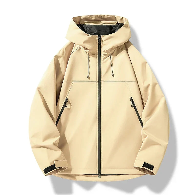 Men's Hooded Rain Jacket – Lightweight Water-Resistant