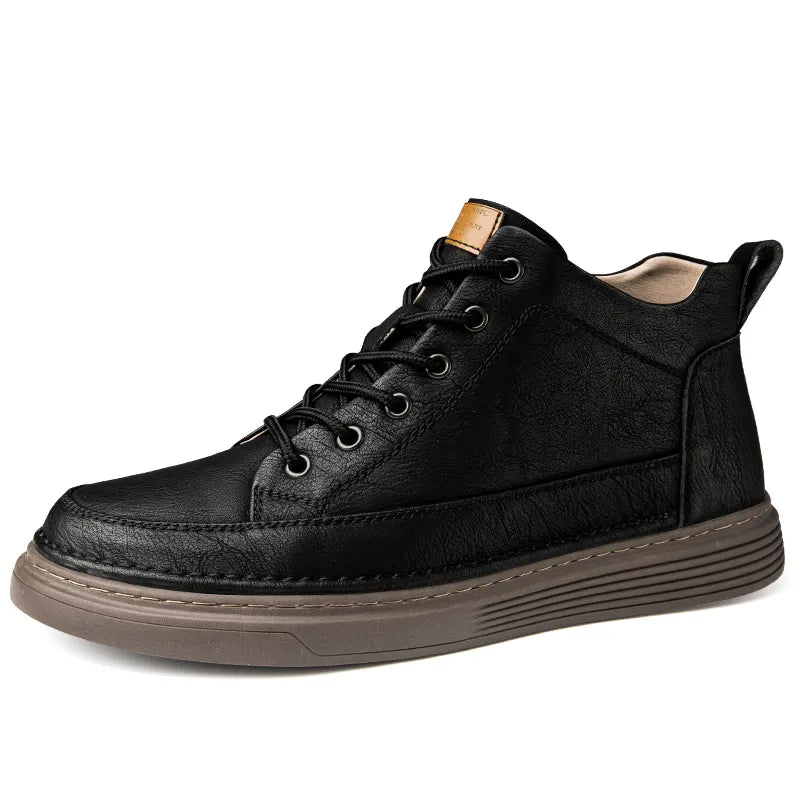 Men's Rugged Lace Up Boots - Urban Industrial Ankle Boots