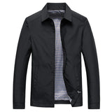 Men's Weather-Resistant Collared Jacket - Full-Zip Casual Layer