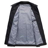 Men's Weather-Resistant Collared Jacket - Full-Zip Casual Layer