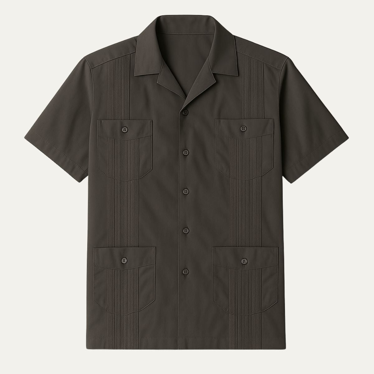 Cuban Collar Linen Shirt for Men | Lightweight, Vintage-Inspired Style
