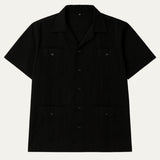 Cuban Collar Linen Shirt for Men | Lightweight, Vintage-Inspired Style