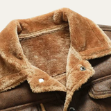 Men's Winter Shearling Biker Jacket | Warm Vintage Style