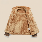 Men's Fleece Lined Suede Leather Jacket | Ultimate Winter Warmth & Classic Style