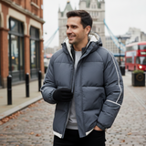 London Men's Waterproof Puffer Jacket | Luxury Winter Warmth & Urban Style