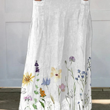 Watercolor Floral A-Line Skirt | Artistic Elegance, Feminine Flow