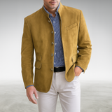 Men's Textured Button Cardigan - Tailored Fit Layering Piece