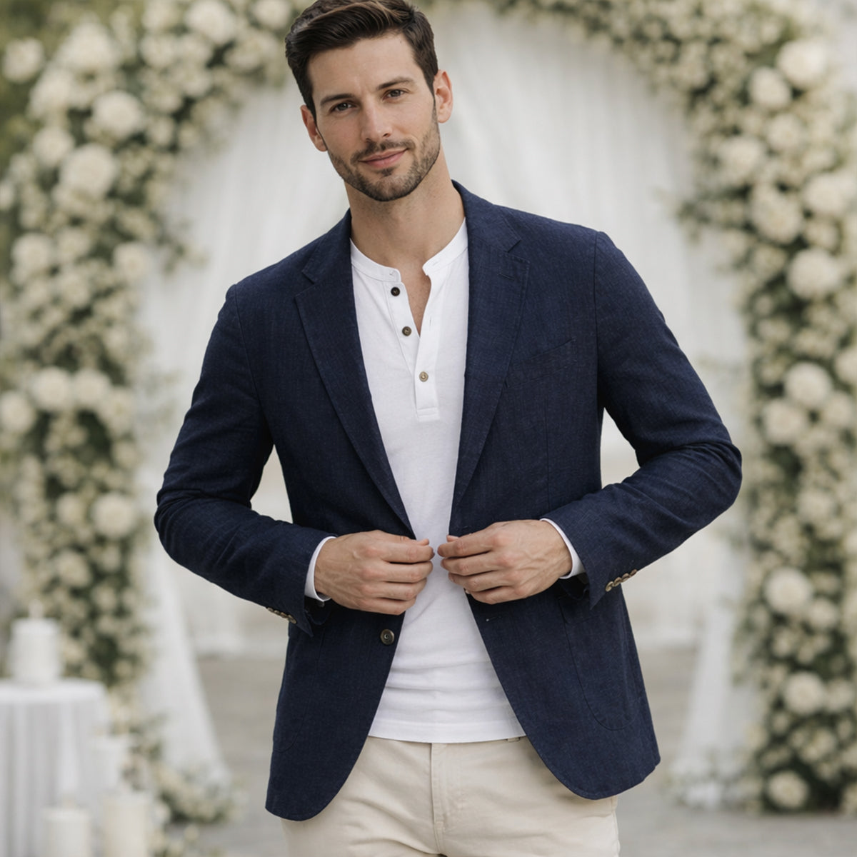 Cotton Summer Blazer Men | Breathable Wedding Guest Style