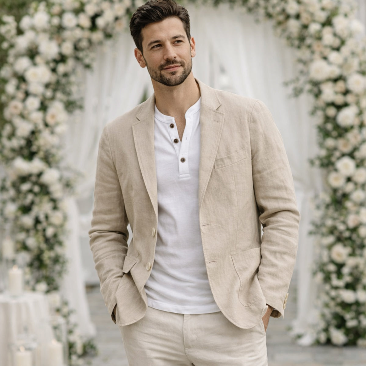 Cotton Summer Blazer Men | Breathable Wedding Guest Style