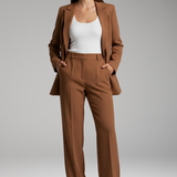 Women's Lapel Blazer Suit Set | Professional Tailored Two-Piece