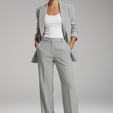 Women's Lapel Blazer Suit Set | Professional Tailored Two-Piece