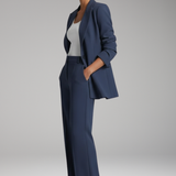 Women's Lapel Blazer Suit Set | Professional Tailored Two-Piece