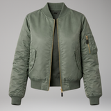 Women's Ribbed Bomber Jacket | Classic Structure with Sport-Inspired Detail