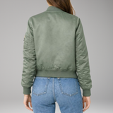 Women's Ribbed Bomber Jacket | Classic Structure with Sport-Inspired Detail
