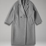 Long Lapel Coat | Elegant Open-Front Design