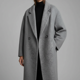 Long Lapel Coat | Elegant Open-Front Design