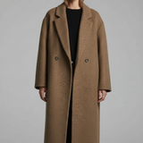 Long Lapel Coat | Elegant Open-Front Design