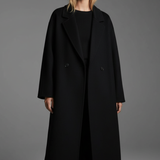 Long Lapel Coat | Elegant Open-Front Design