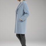 Mid-Length Open-Collar Coat | Clean Lines & Effortless Structure