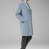 Mid-Length Open-Collar Coat | Clean Lines & Effortless Structure