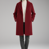 Mid-Length Open-Collar Coat | Clean Lines & Effortless Structure