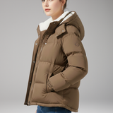 Women's Hooded Puffer Jacket | Fleece-Lined Warmth with Modern Style