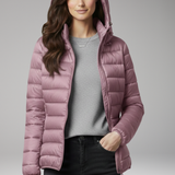 Hooded Down Jacket | Lightweight Warmth & Textured Style