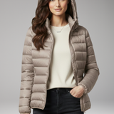 Hooded Down Jacket | Lightweight Warmth & Textured Style