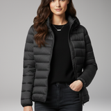 Hooded Down Jacket | Lightweight Warmth & Textured Style