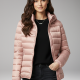 Hooded Down Jacket | Lightweight Warmth & Textured Style