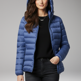 Hooded Down Jacket | Lightweight Warmth & Textured Style