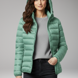 Hooded Down Jacket | Lightweight Warmth & Textured Style