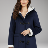 Women's Hooded Toggle Jacket | Cozy Structure with Classic Detail