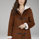 Women's Hooded Toggle Jacket | Cozy Structure with Classic Detail