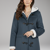 Women's Hooded Toggle Jacket | Cozy Structure with Classic Detail