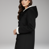Women's Hooded Toggle Jacket | Cozy Structure with Classic Detail
