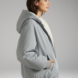 Women's Lined Hood Zip Jacket | Athletic-Inspired Style with Clean Structure