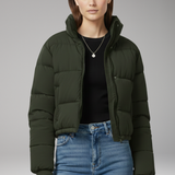 Cropped Quilted Puffer Jacket | Modern Proportions with Structured Warmth
