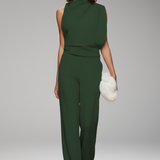 Sleeveless Wide-Leg Jumpsuit | Elegant One-Piece Silhouette