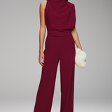 Sleeveless Wide-Leg Jumpsuit | Elegant One-Piece Silhouette