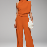 Sleeveless Wide-Leg Jumpsuit | Elegant One-Piece Silhouette